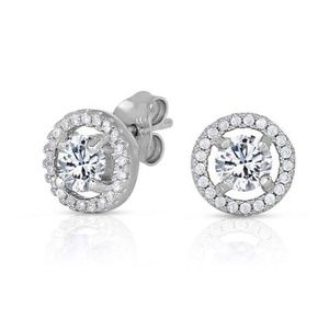 .925 STERLING SILVER APRIL CZ BIRTHSTONE EARRING